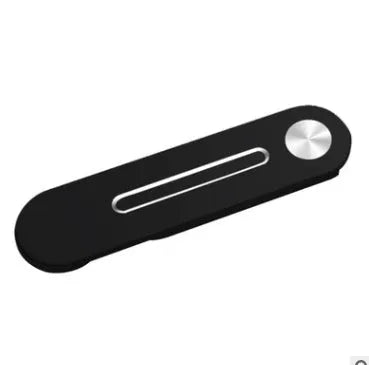 Silver aluminium alloy screen support holder for laptop side mount connecting a tablet and phone