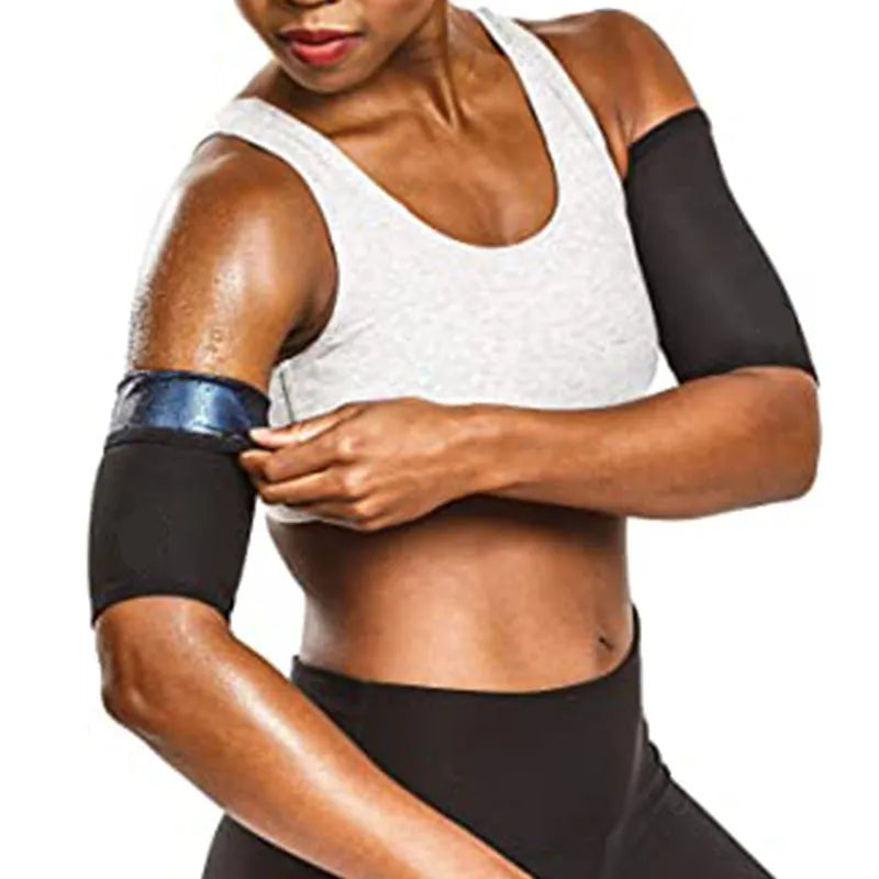 Sports arm sweatband in blue, silver, black and red, and black and yellow colours for comprehensive fitness.