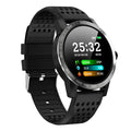 T2 colour screen heart rate smart bracelet in Black showing 1.3-inch display on a wrist