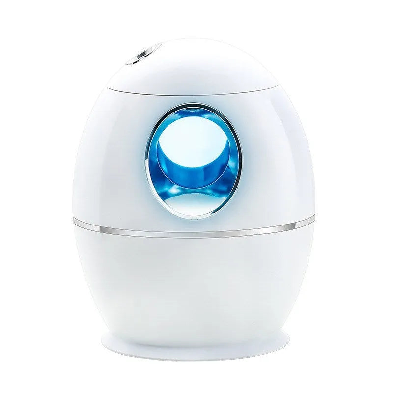 White columnar household mute air disinfection humidifier with USB power and mechanical controls