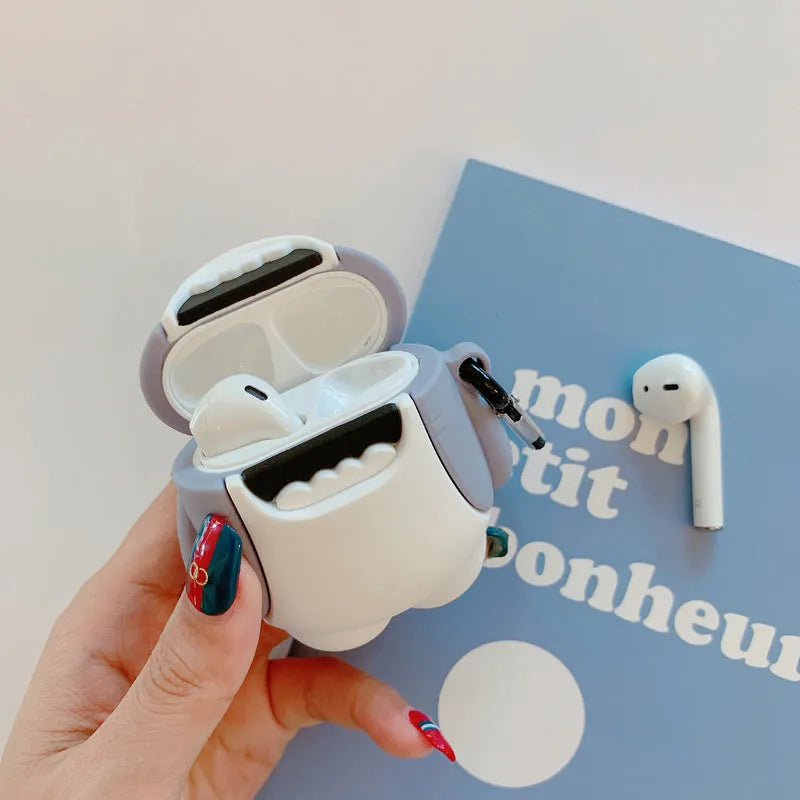 Silicone protective case cover for Apple AirPods 1 and 2 wireless earphones