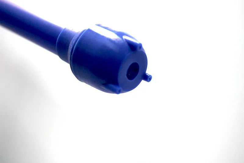 Blue manual hand pump for fuel and oil transfer with hoses
