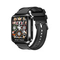 Split screen password lock screen Bluetooth call smart bracelet 1.78 inch touch silicone wristband waterproof black