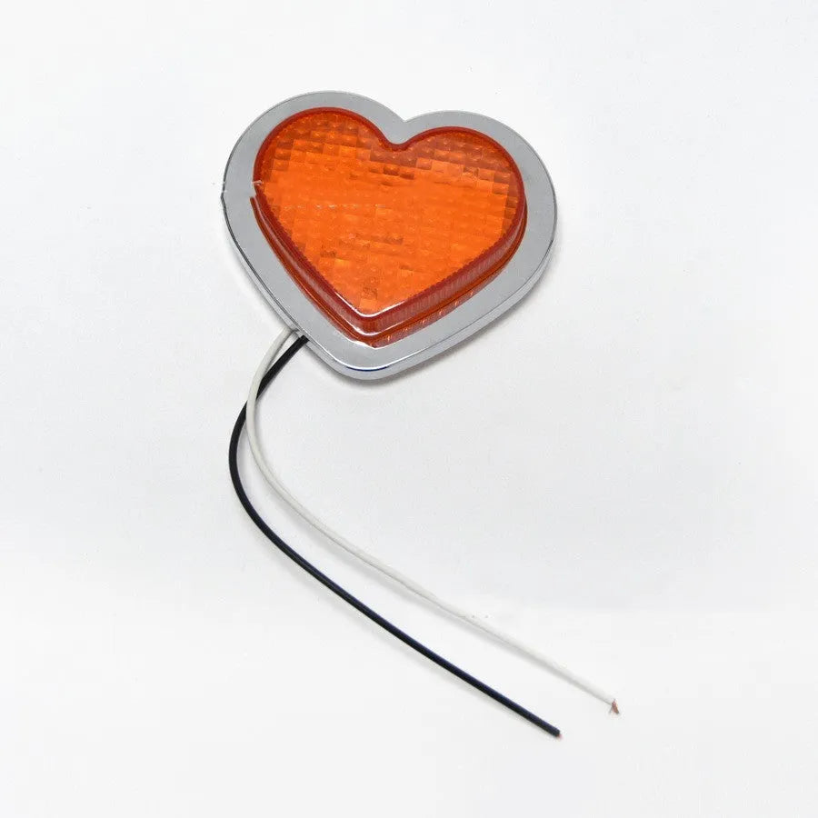 12V Japanese-style heart-shaped modified auto fender LED sidelight in red colour