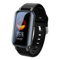 Smart bracelet fitness tracker showing heart rate monitoring function in black, blue or coffee colour with 10m wireless range