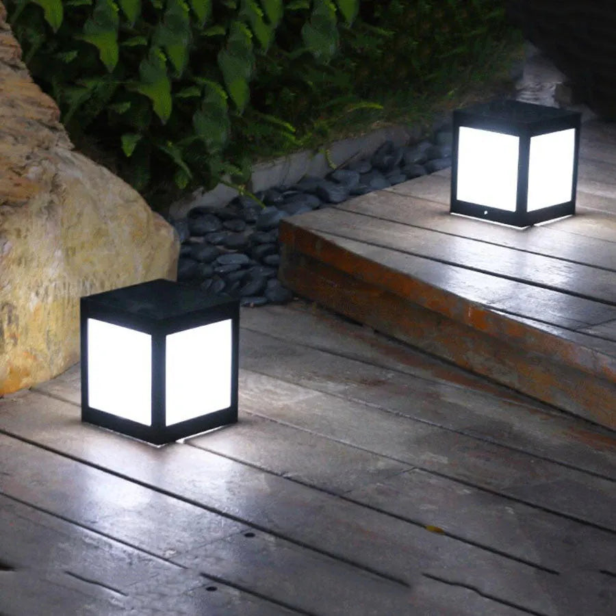 Solar garden lights with waterproof design for outdoor landscape and lawn illumination