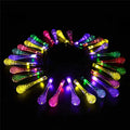 Solar-powered water drops LED string lights for outdoor garden decoration with waterproof design