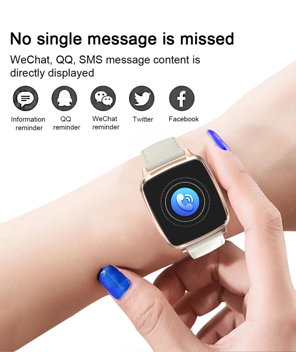 M8 multi-function smart bracelet showing zinc alloy body, TPU strap and touch screen interface for heart rate monitoring