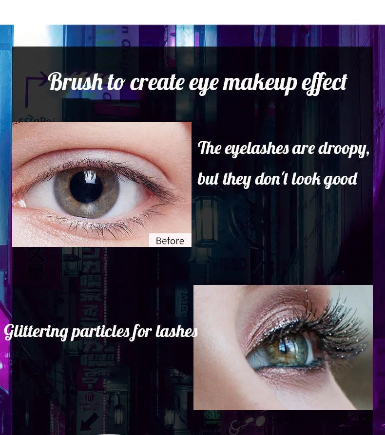 Black Eye Mask Crushing Drill Mascara 13ml in silver tube with waterproof sweatproof natural thick curly lash effect