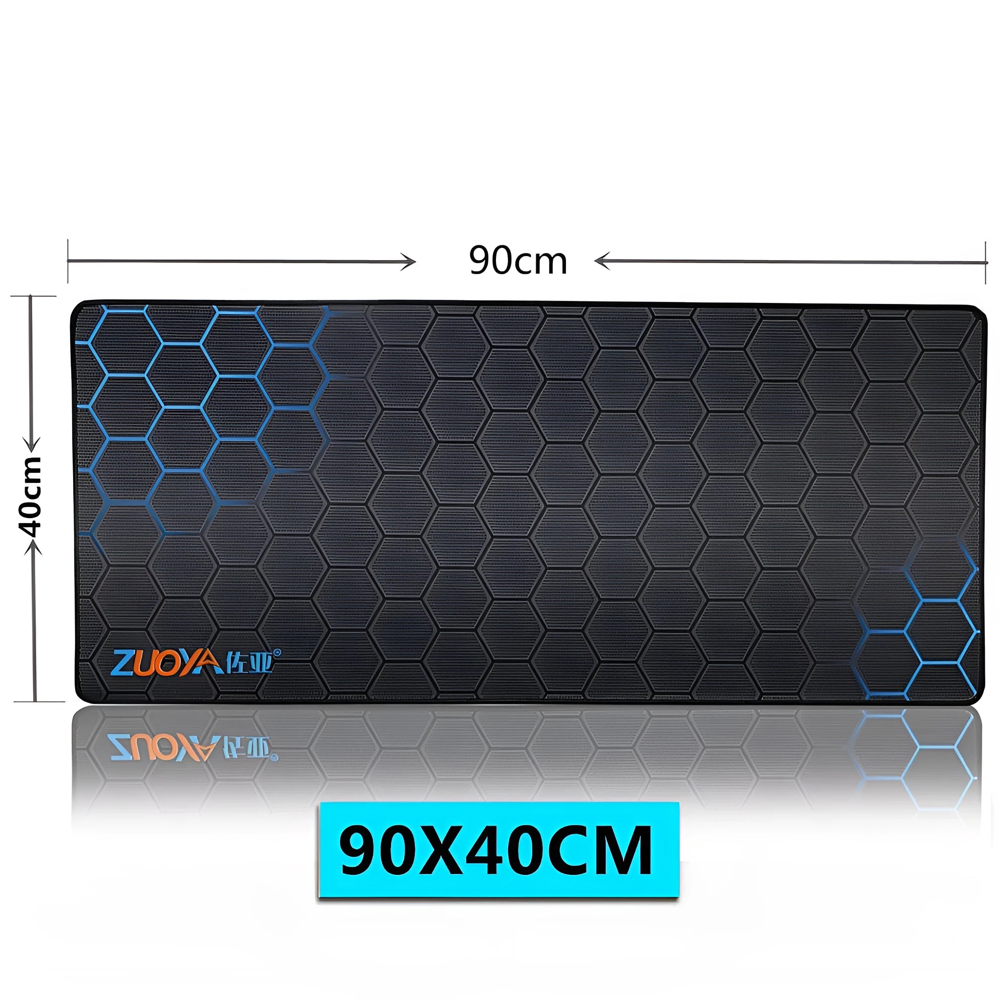Custom cute cartoon silk cloth natural rubber extended mouse pad with waterproof coating, large 900x400mm size
