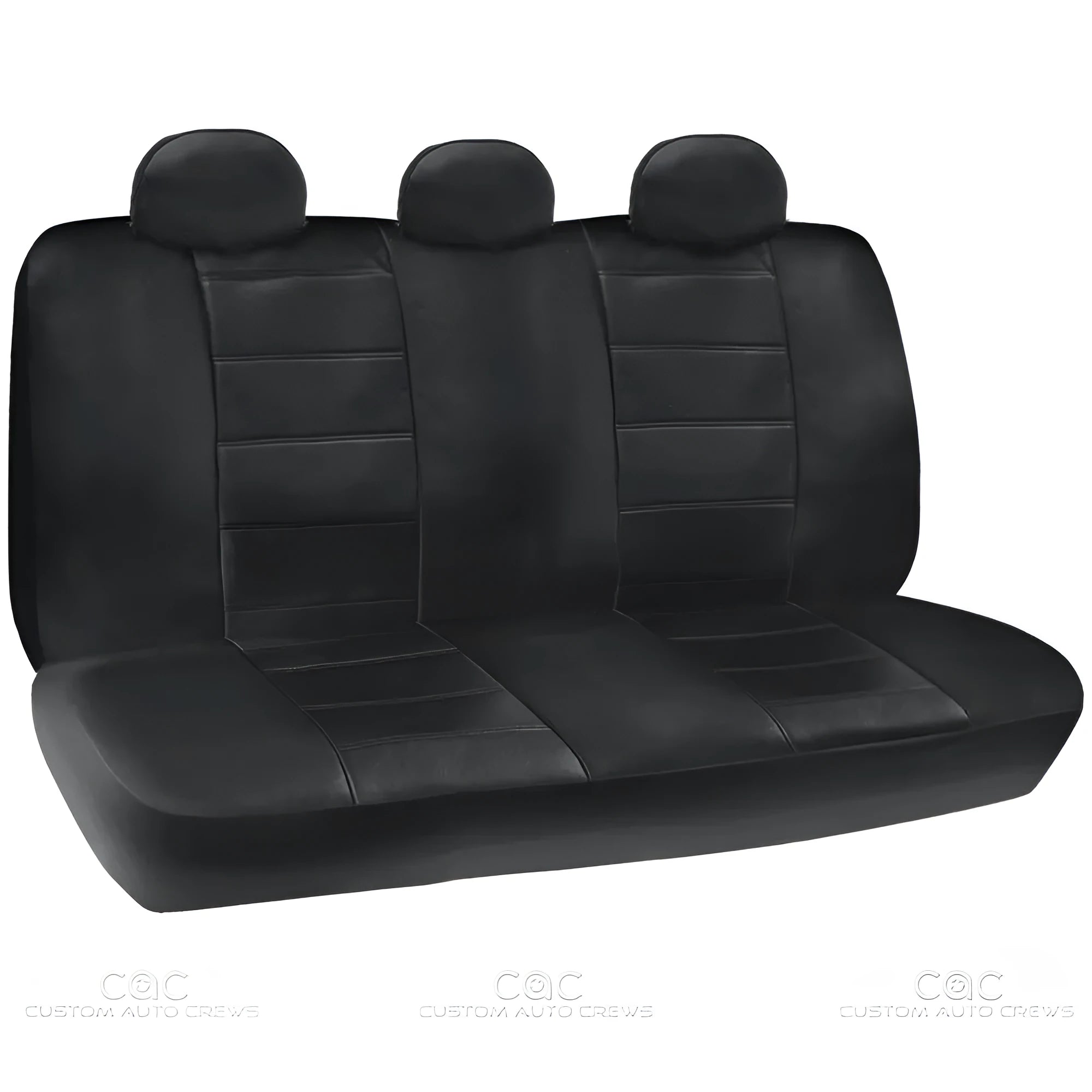 Car leather seat cover set 9-piece with installation hooks and English manual on vehicle seat