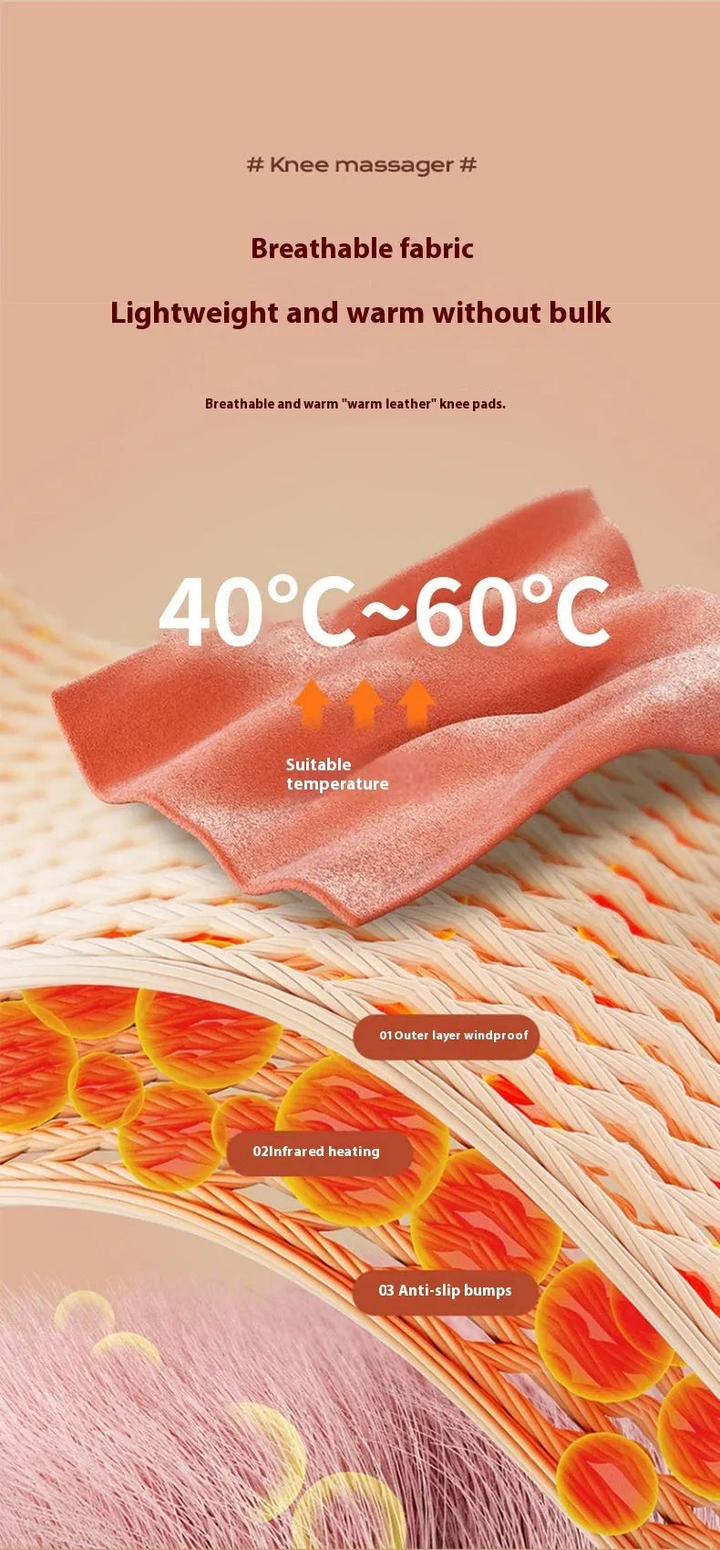 Rechargeable hand massager with cloth construction and Type-C charging cable