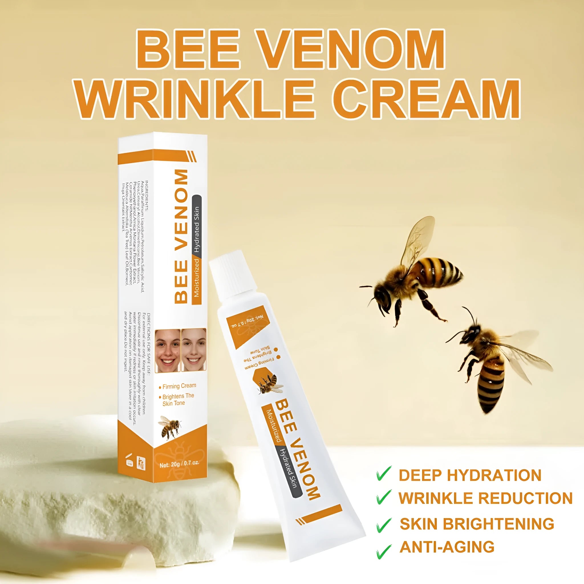 BEE Facial Neck Cream 20g jar, skincare for face and neck
