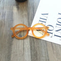 Retro round frame glasses in black with anti blue light lenses and PC plastic frame model B118