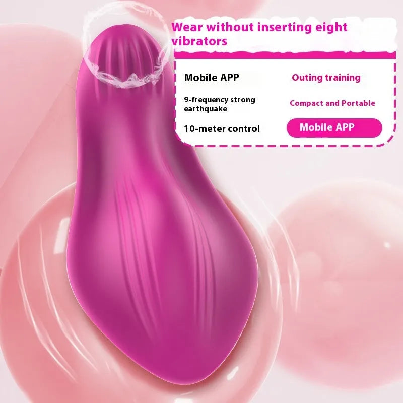 Rose red wearable butterfly female massager with APP remote control functionality