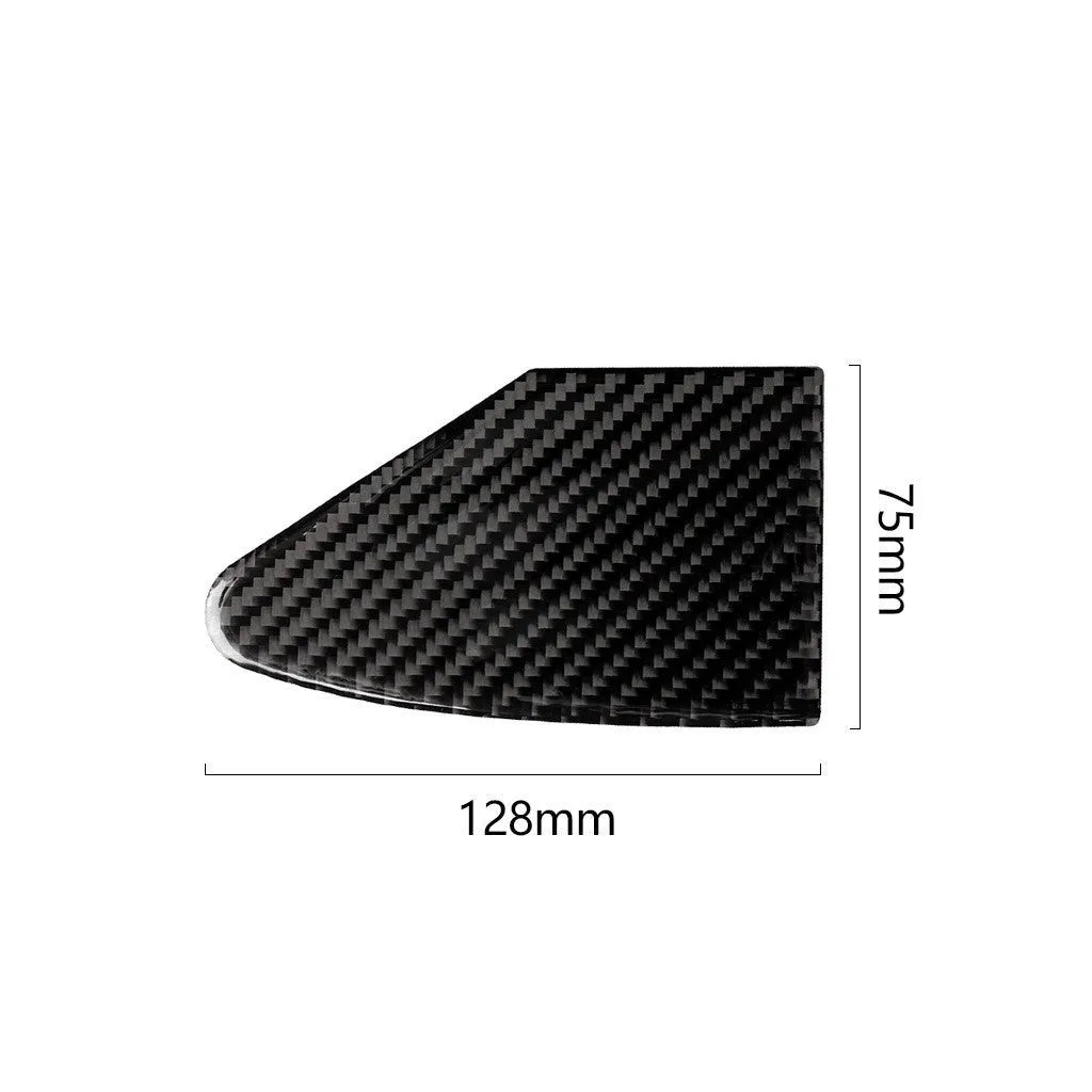 Carbon fibre USB charging port panel sticker with adhesive backing for vehicle interior