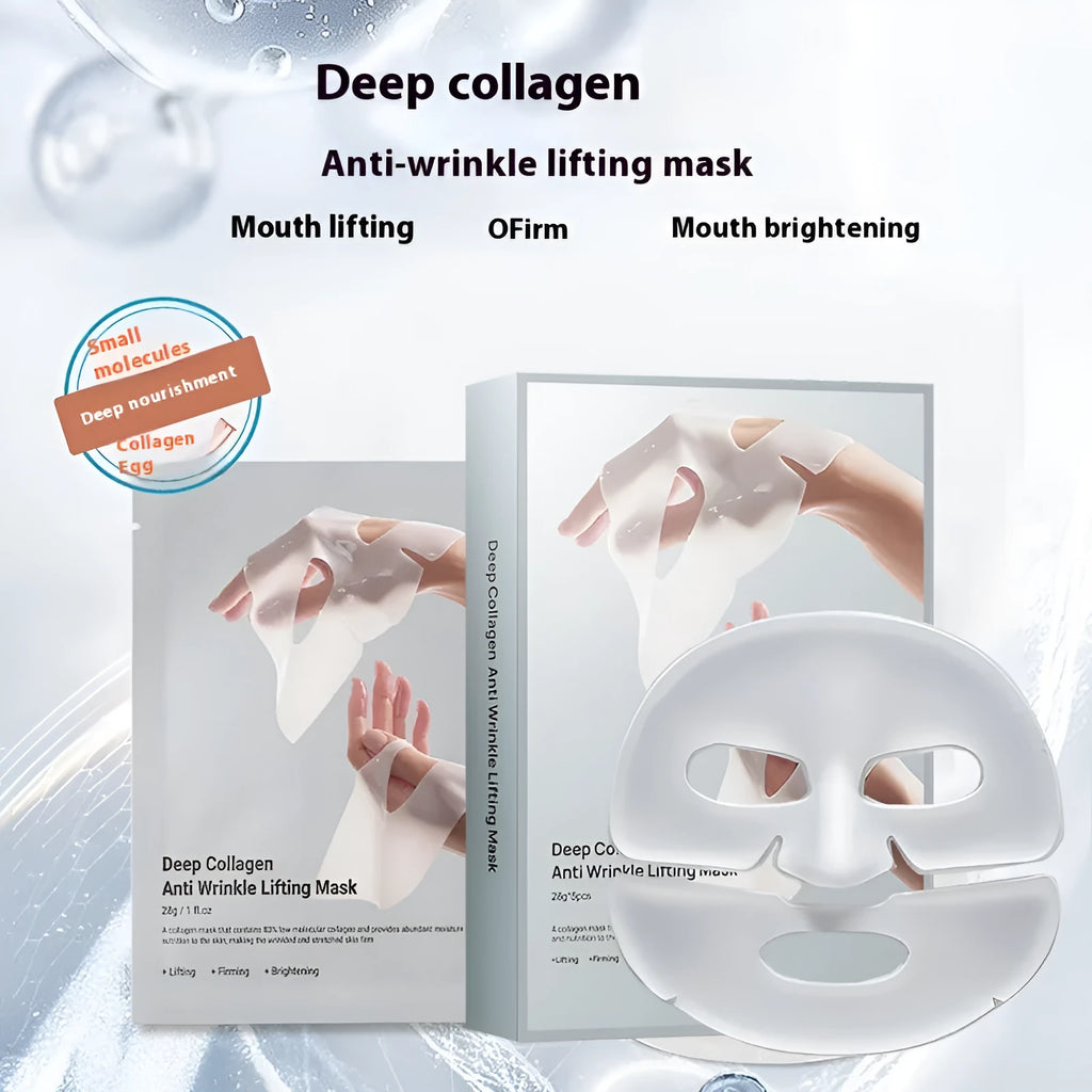 Collagen anti-wrinkle moisturising facial mask with 28ml serum for universal skin types