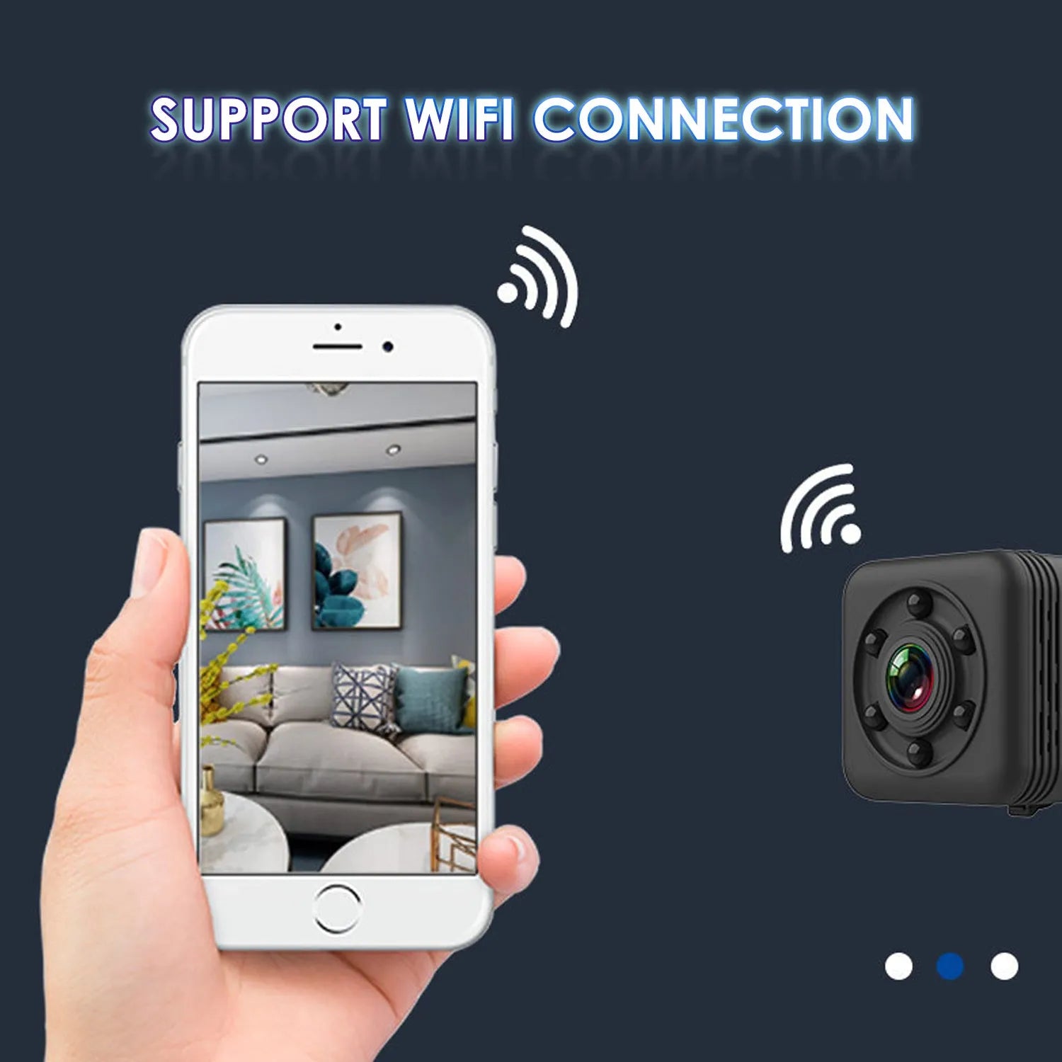 SQ29 black waterproof sports camera with MicroUSB port and TF card slot