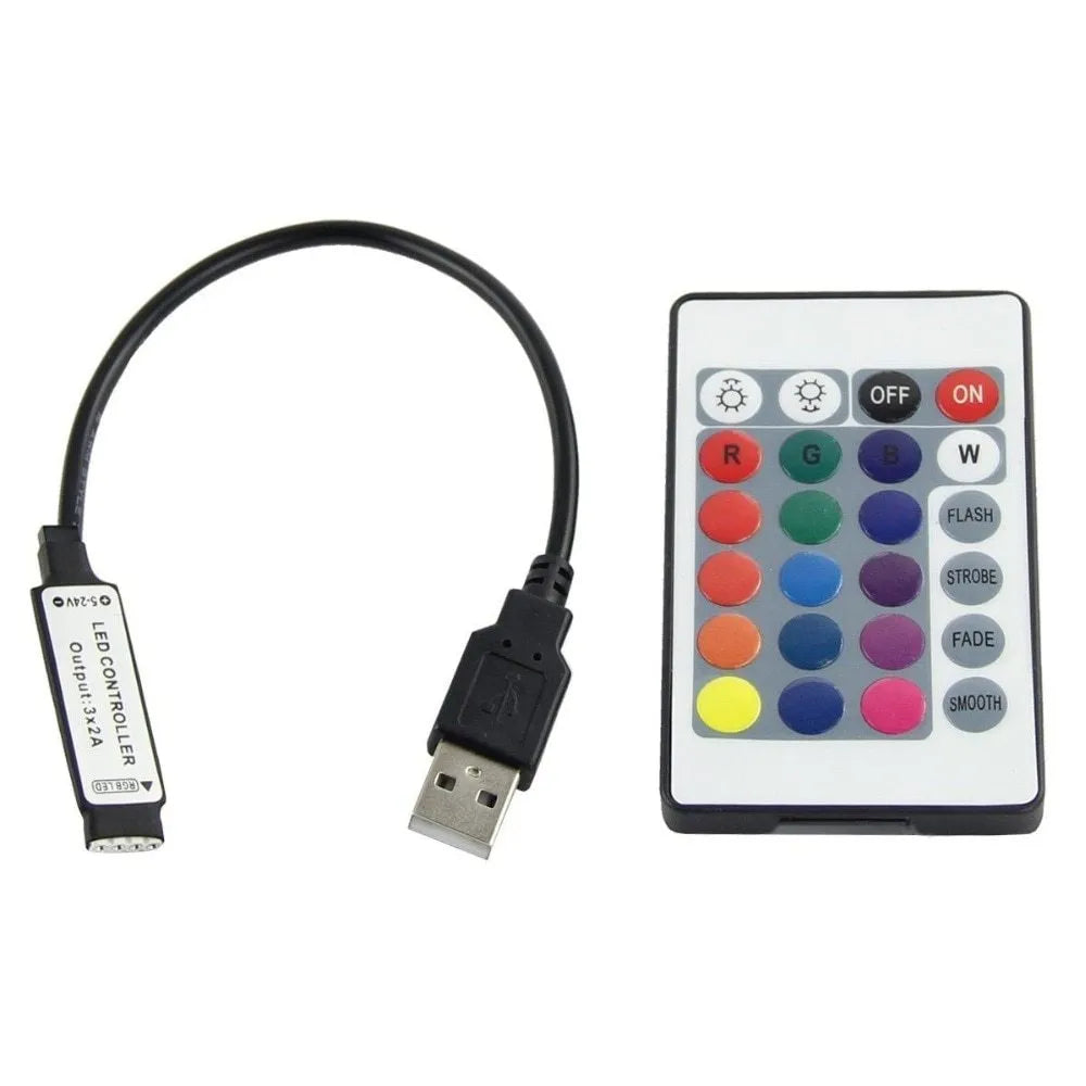 USB LED strip light 1 metre SMD5050 multi-colour decorative lamp with USB cable