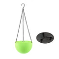 210mm diameter plastic hanging basket with inner pot and 450mm chain in multiple colour options