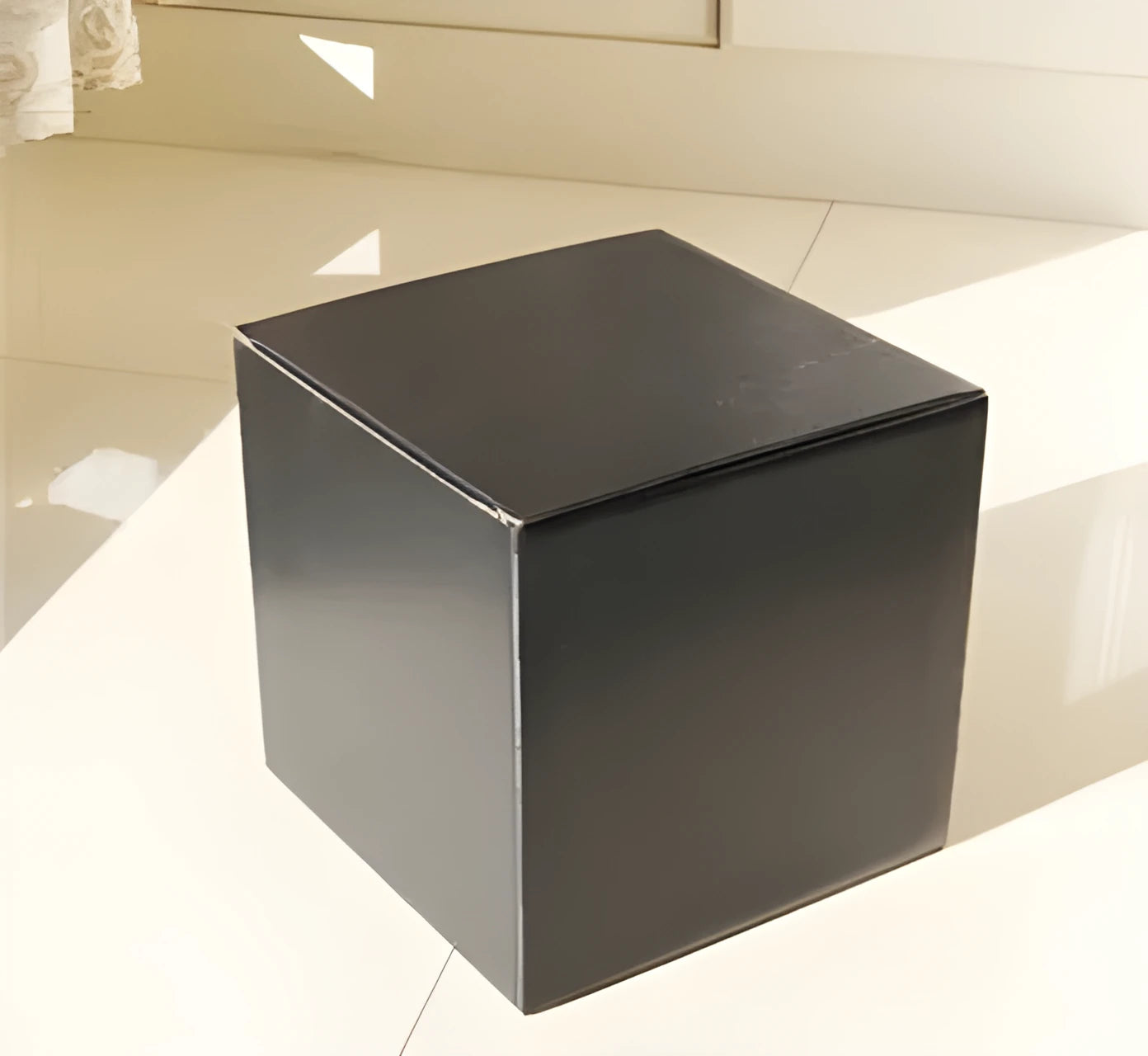 Square corrugated cardboard packaging box, 3mm thick B-flute, full stack carton, available in black brown grey white
