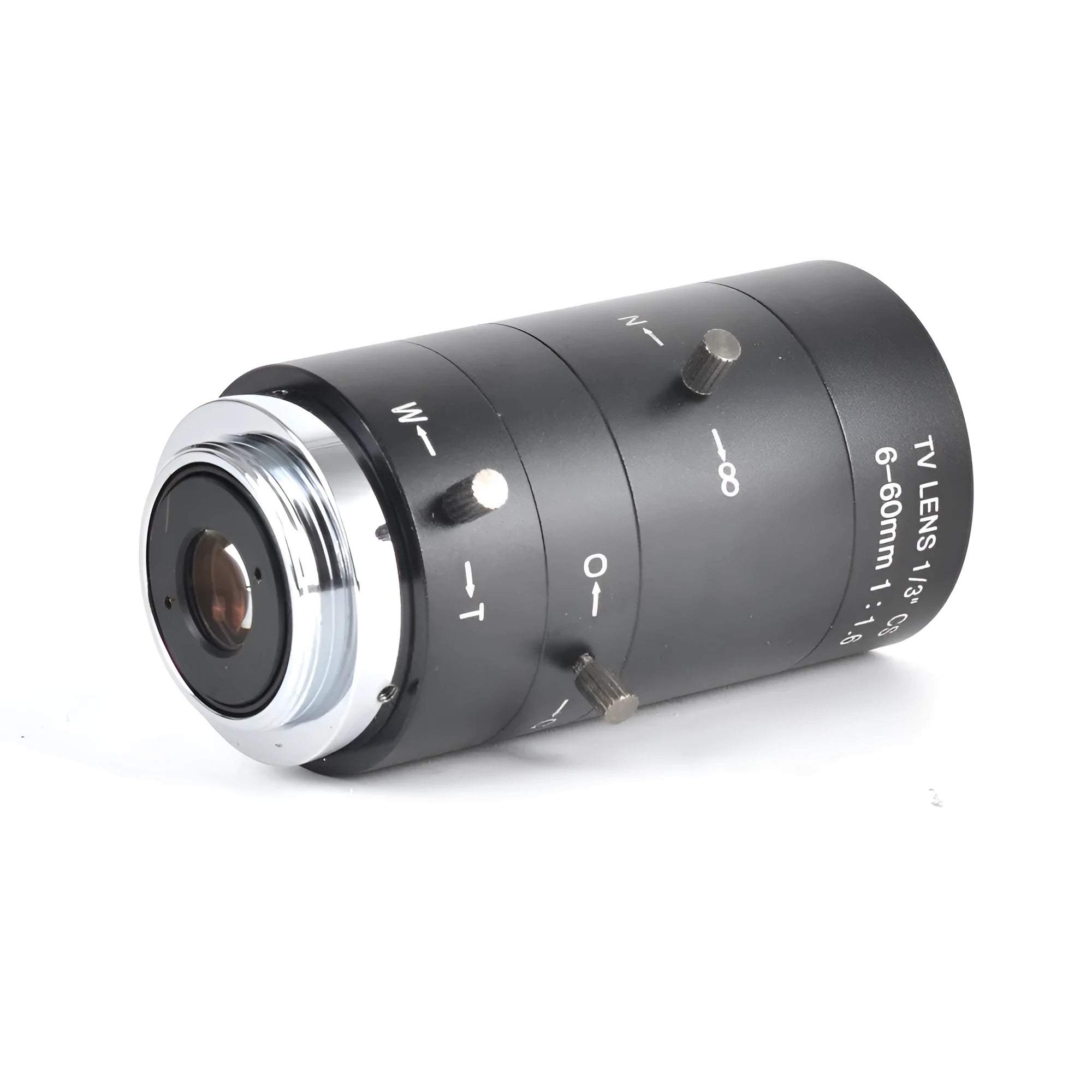 Black 6-60mm manual aperture CCTV lens for 1/3 inch security cameras with CS mount