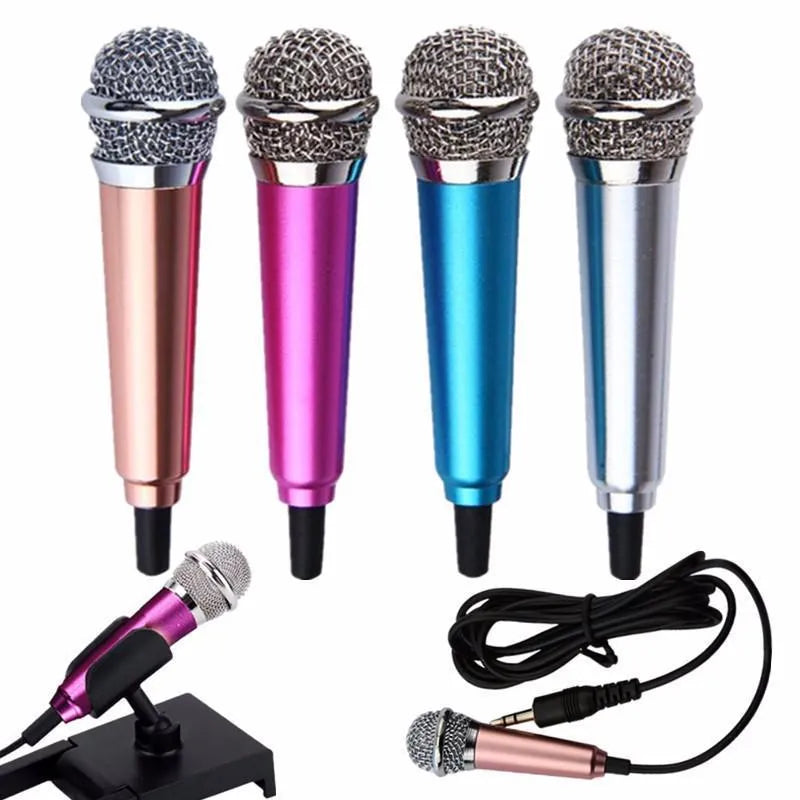 T3 model wired condenser microphone in blue, gold, red or silver with 3.5mm jack for Android phones