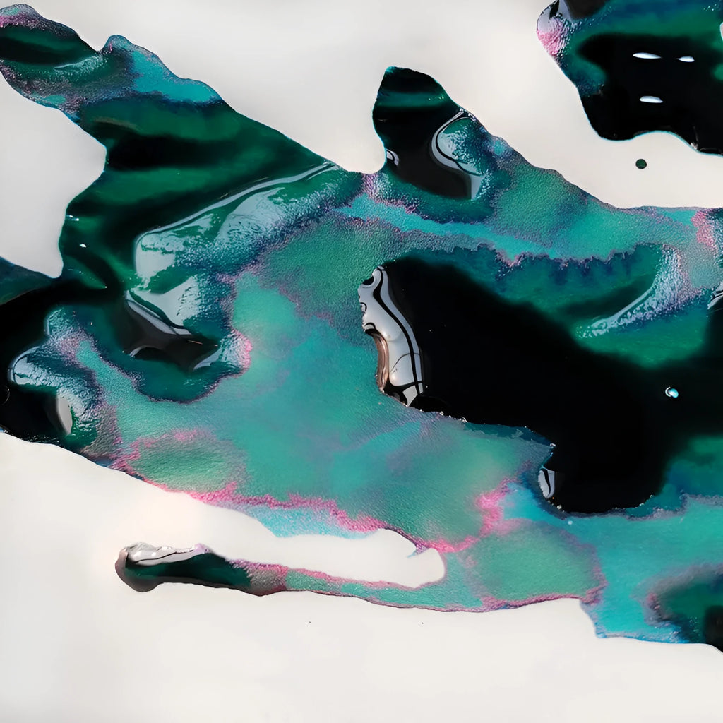 Strong sheen gradient ink bottle with gold powder colour effect for fountain pens and dip pens