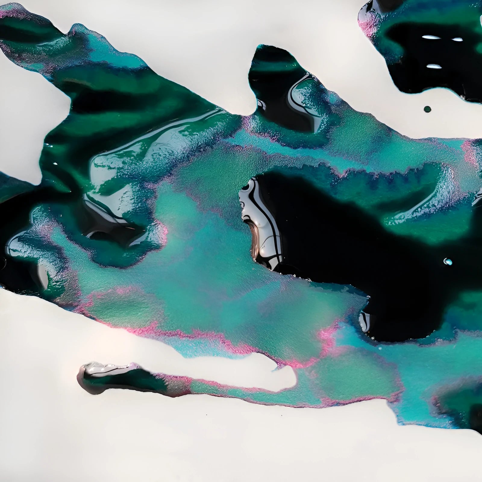 Strong sheen gradient ink bottle with gold powder colour effect for fountain pens and dip pens