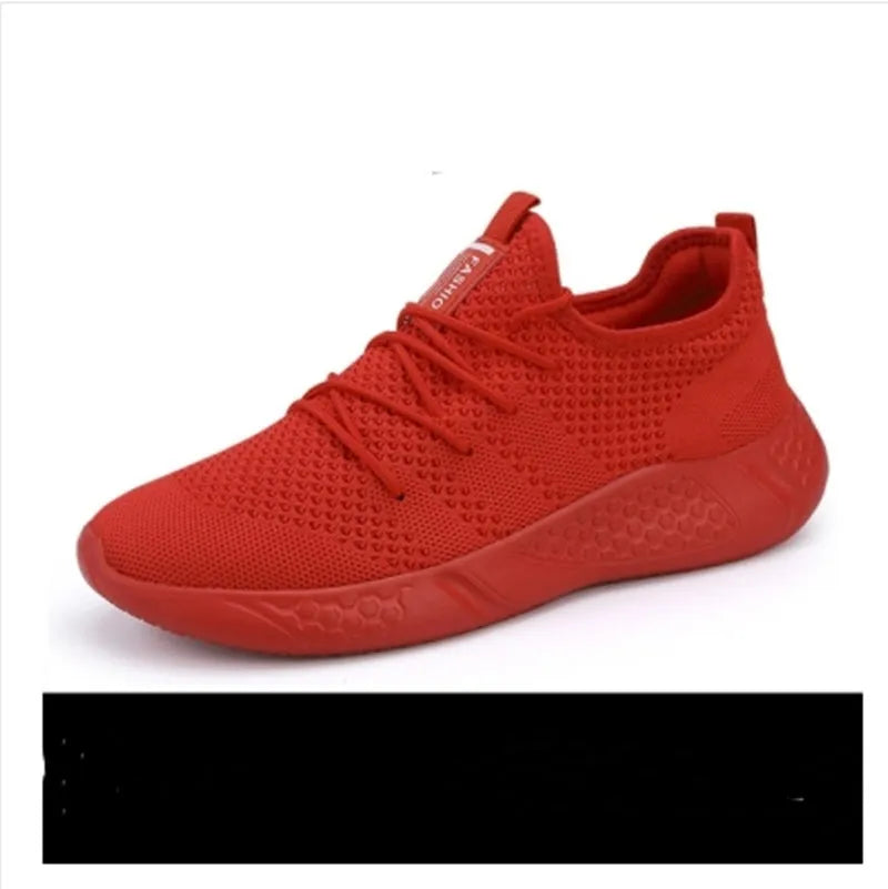 Men's black and white lace-up sneaker with mesh upper and PVC sole for casual outdoor wear