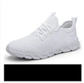Men's black and white lace-up sneaker with mesh upper and PVC sole for casual outdoor wear