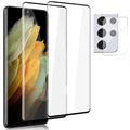 Samsung Galaxy S21 Ultra tempered glass screen protector with HD clear 3D curved edge front film