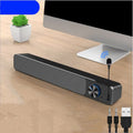 G18 black and white desktop computer speakers with ABS PC shell on home office desk