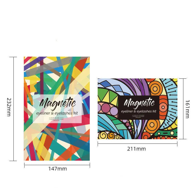 3D magnet eyelashes thick natural false lashes handmade man-made fibre magnetic suit Style A