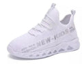 New mesh kids sneakers in red, breathable lightweight children's casual shoes with rubber non-slip sole