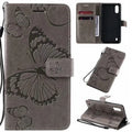 Xiaomi Butterfly Wallet Mobile Phone Case in solid colour, PU and TPU construction, for Redmi Note8