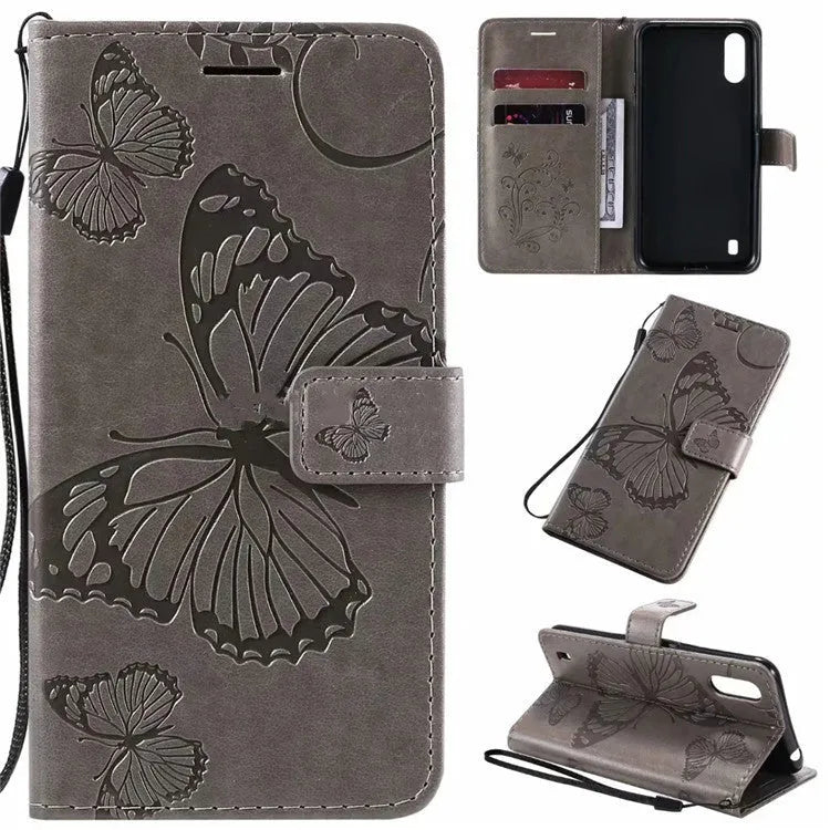 Xiaomi Butterfly Wallet Mobile Phone Case in solid colour, PU and TPU construction, for Redmi Note8