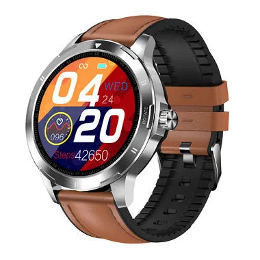 Smart sports bracelet with circular IPS screen on silicone wristband for sleep and activity tracking