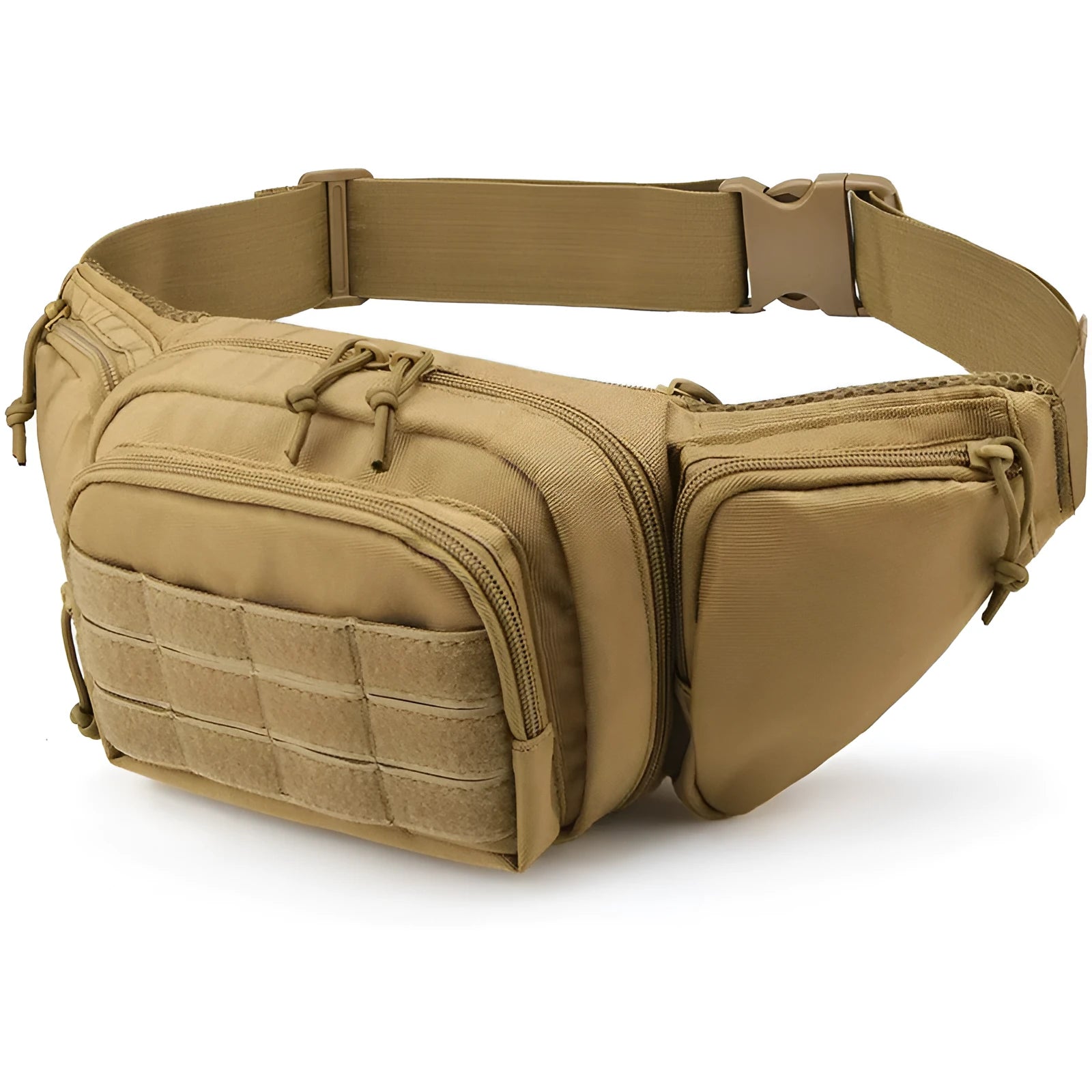 Tactical waist bag without shoulder straps in black or khaki colours