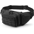 Tactical waist bag without shoulder straps in black or khaki colours