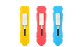 Cartoon open box knife in Miffy style with plastic body and metal blade for craft cutting
