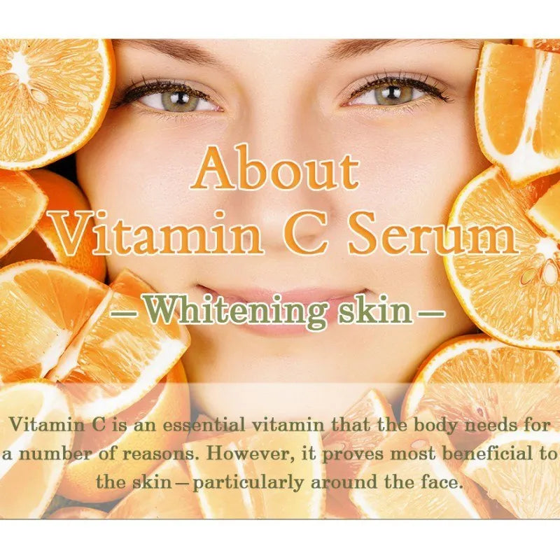 Vitamin C hyaluronic acid facial serum bottle for skin brightening and anti-aging