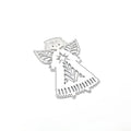 White carbon steel angel knife mould 8x6 cm for embossing greeting card making