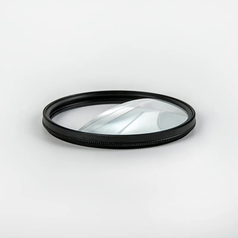 77mm rotatable half moon mirror split focus filter for SLR cameras with cleaning cloth and storage bag