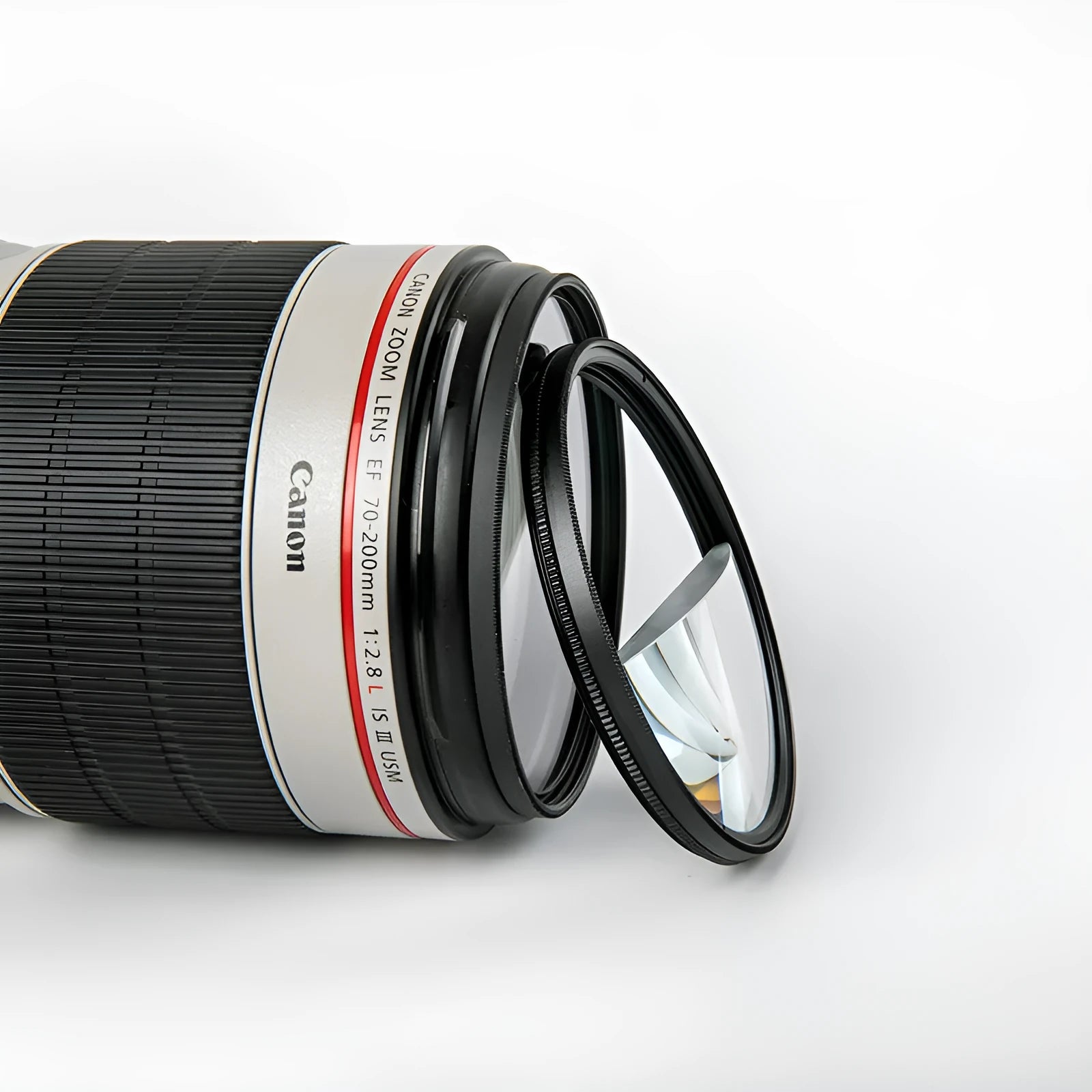 77mm rotatable half moon mirror split focus filter for SLR cameras with cleaning cloth and storage bag