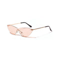 Brown tint vintage sunglasses with metal frame and UV400 protection