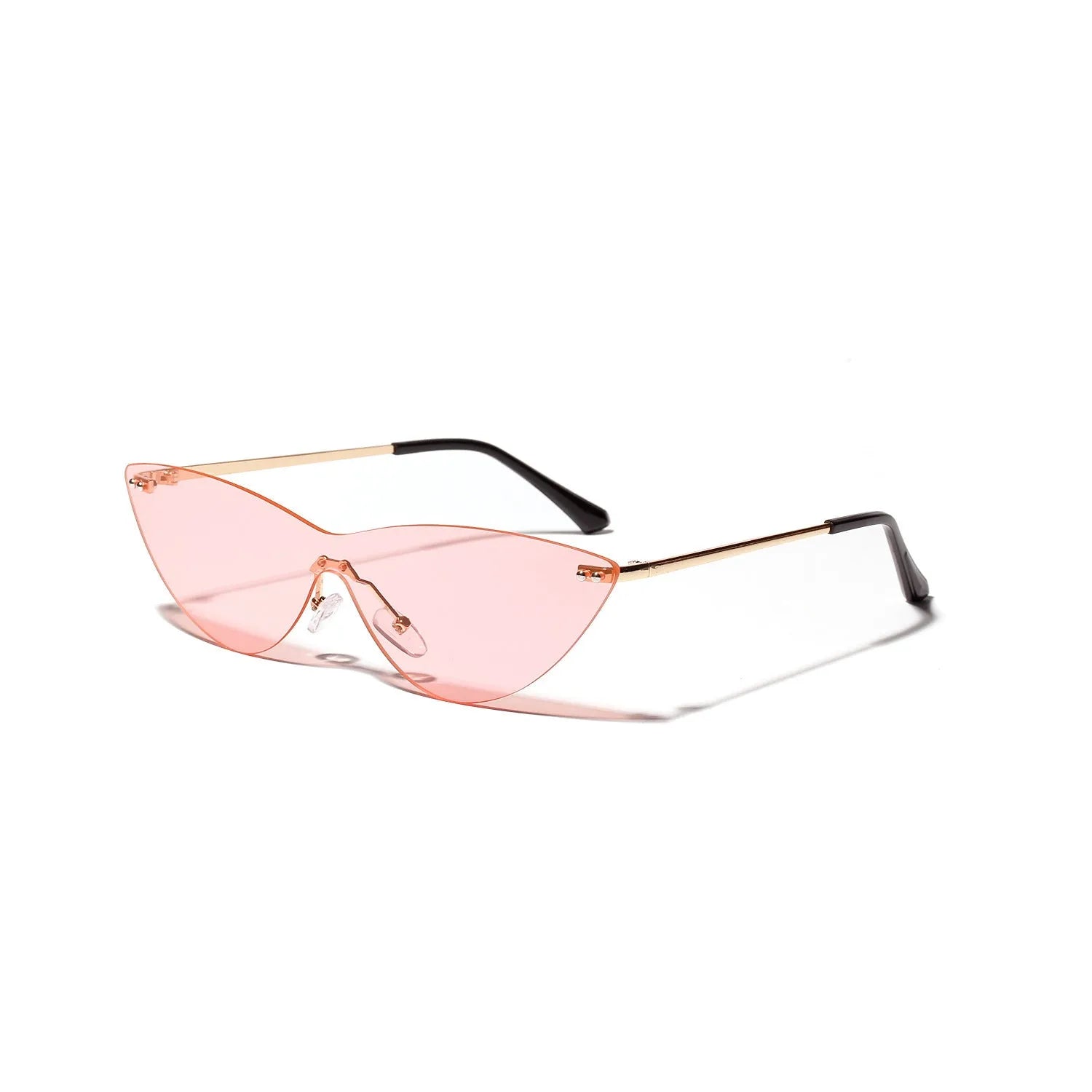 Brown tint vintage sunglasses with metal frame and UV400 protection