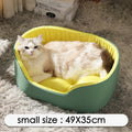 Washable cloth pet kennel for dogs and cats in black or green colours with three size options