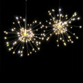 Solar-powered LED meteor shower light with warm-colour starry decoration for indoor and outdoor use