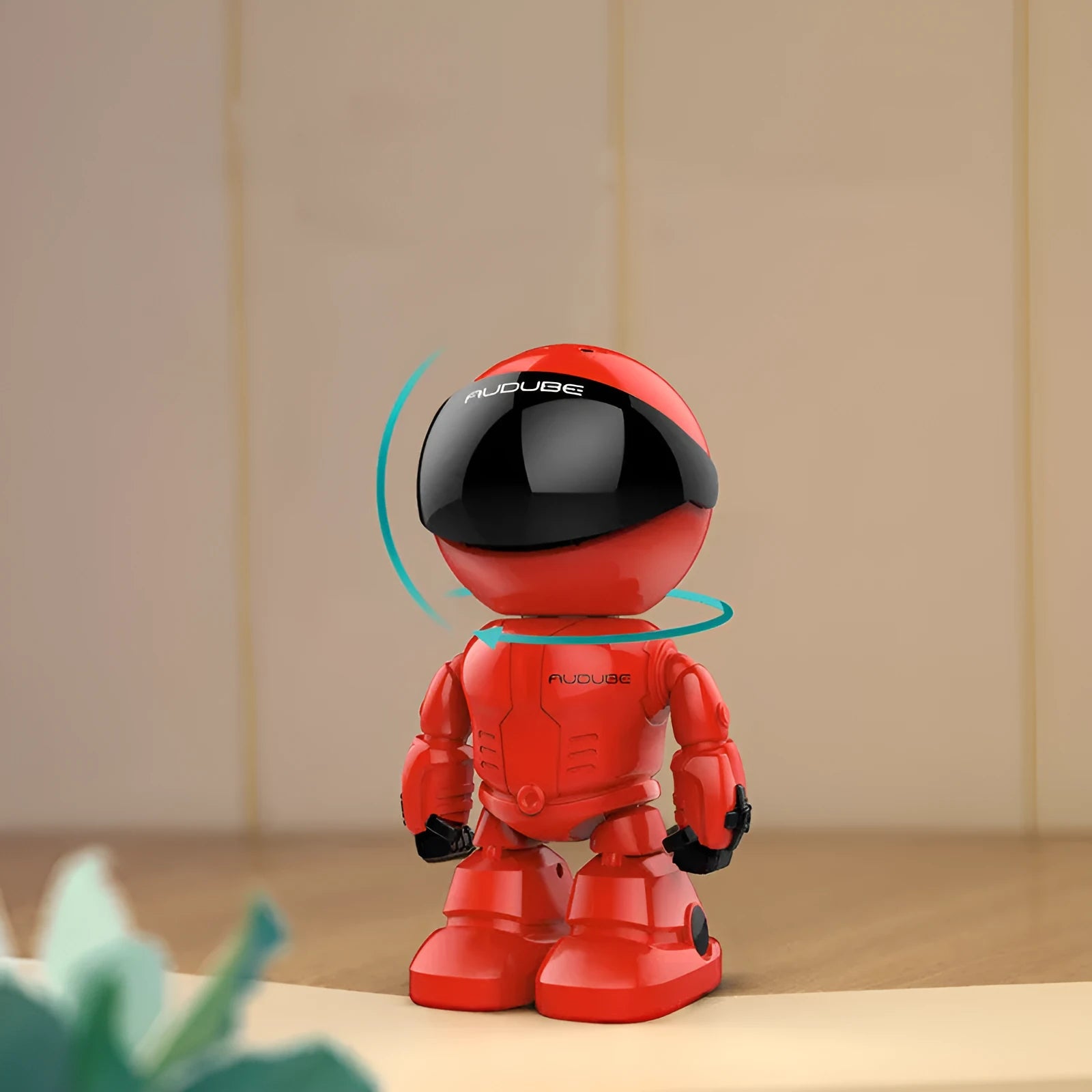 Silver HD night vision robot surveillance camera with wide-angle lens and infrared illumination